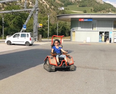 Sabrina auf der eRaupe