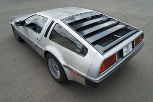 DSC06040_delorean_galerie Elektroumbau DeLorean Ansicht schräg von hinten
