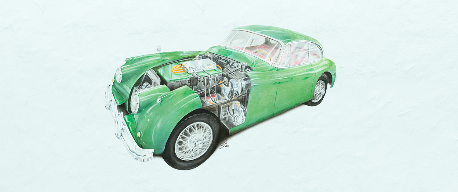 Jaguar_xk150_hotspot Jaguar XK 150 Elektroumbau